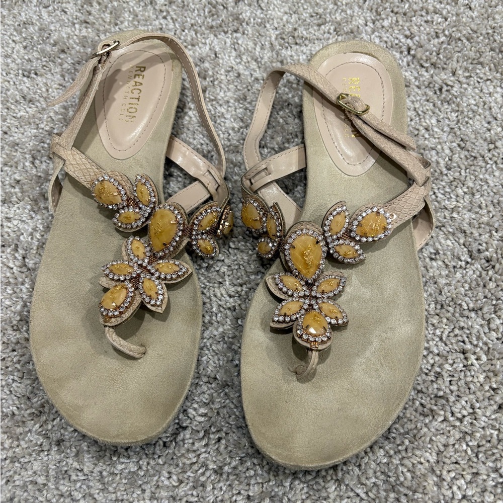 Kenneth Cole Reaction Lost Nite Thong Sandal Size 8.5